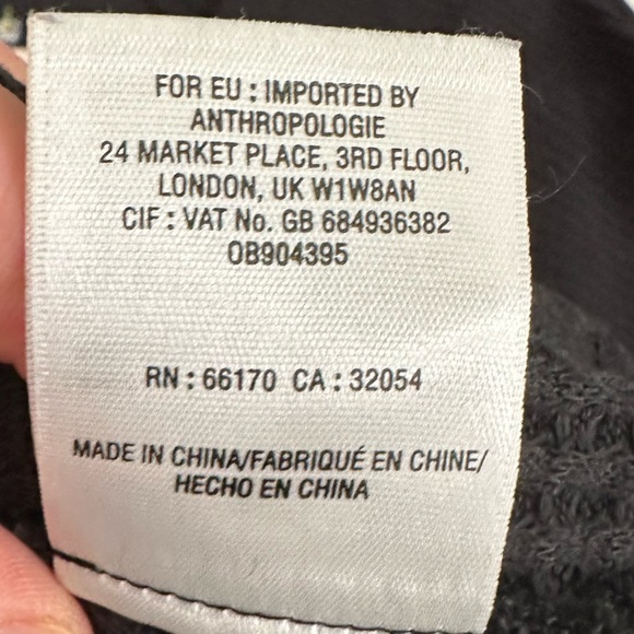 Anthropologie Maeve Pearson Black V Neck Oversized Lightweight Thermal Medium - Picture 13 of 16